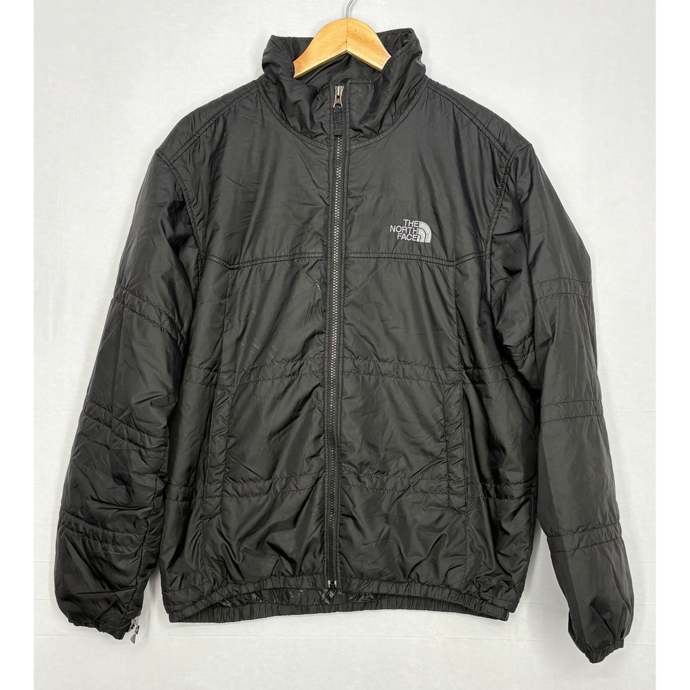 North Face Bomber Jacket Mens Black Insulated Weathergear Full Zip Size Medium